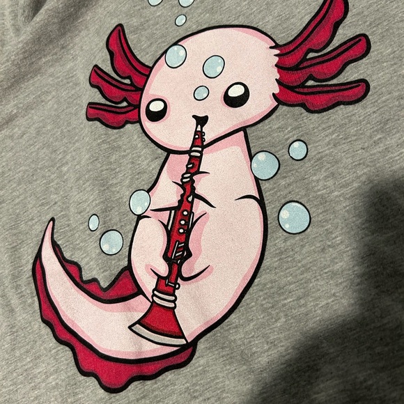 Axolotyl Clarinet Player T Shirt - Picture 5 of 13